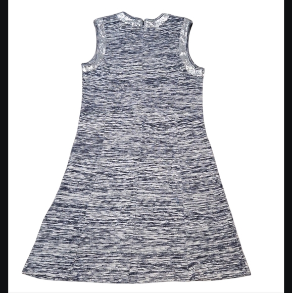 NWT 7 For All Mankind Gray Sequin Trim Dress - Picture 2 of 7